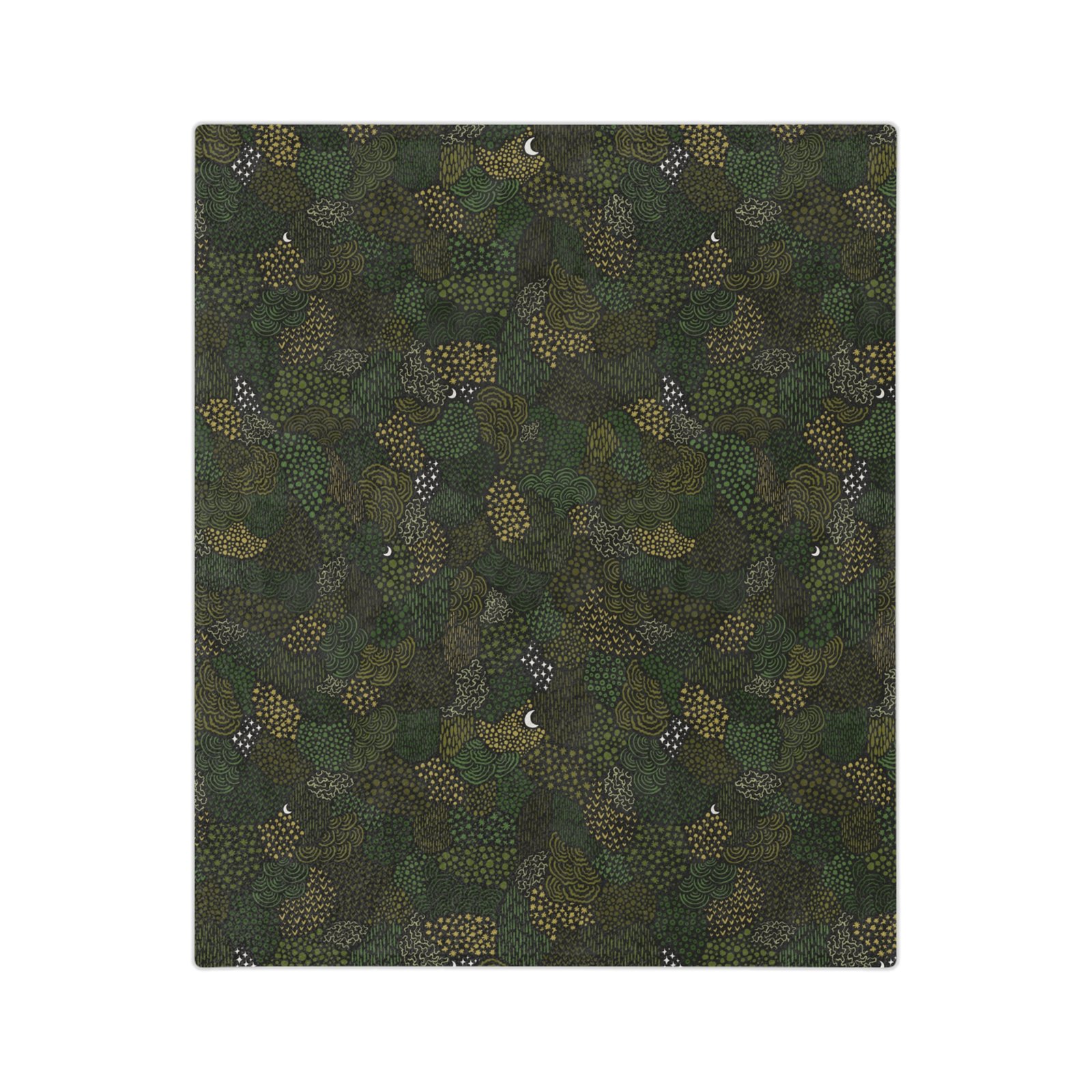 Moss Moon - Cottagecore Theme - Velveteen Microfiber Blanket - Image 11