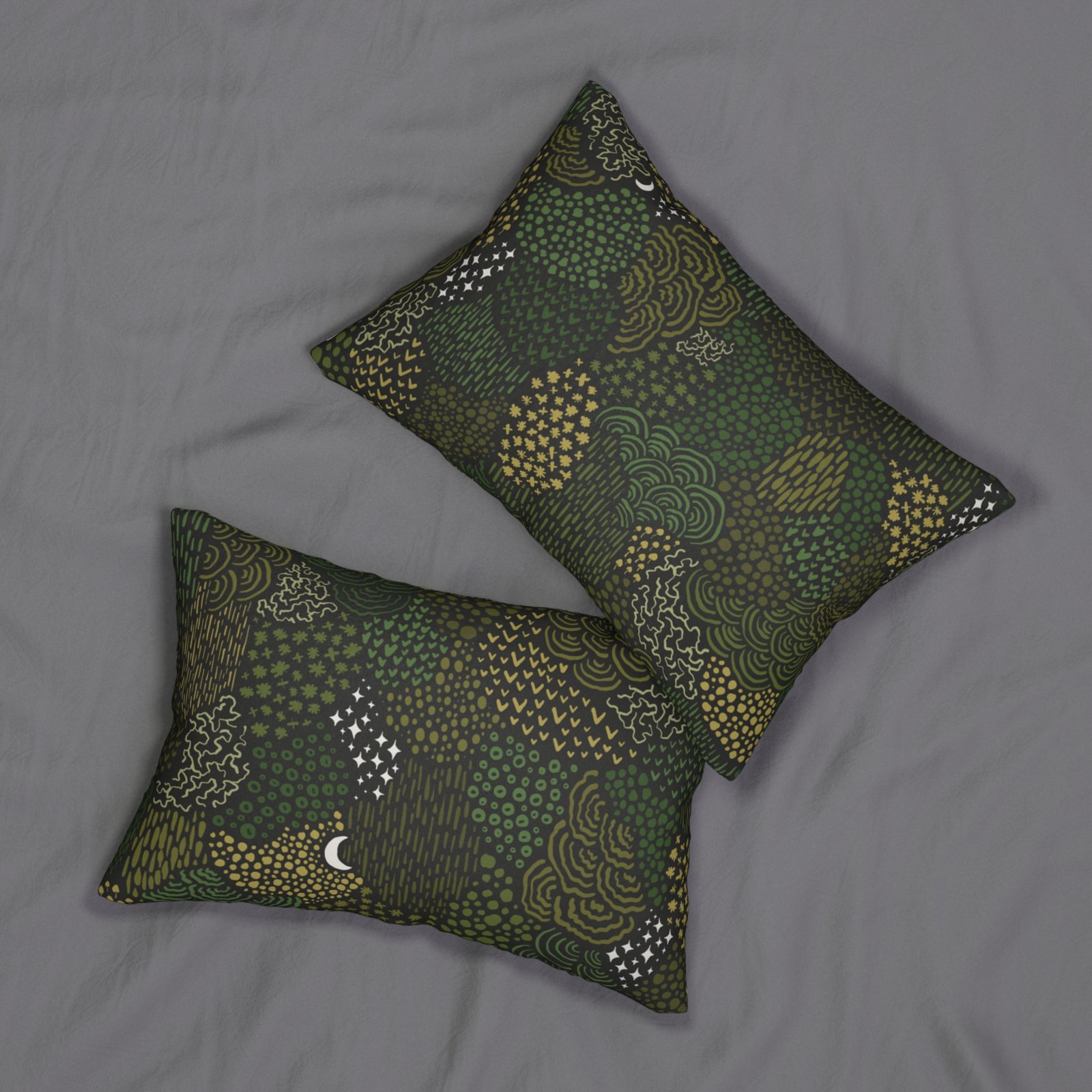 Moss Moon - Cottagecore Theme Spun Polyester Lumbar Pillow - Image 5