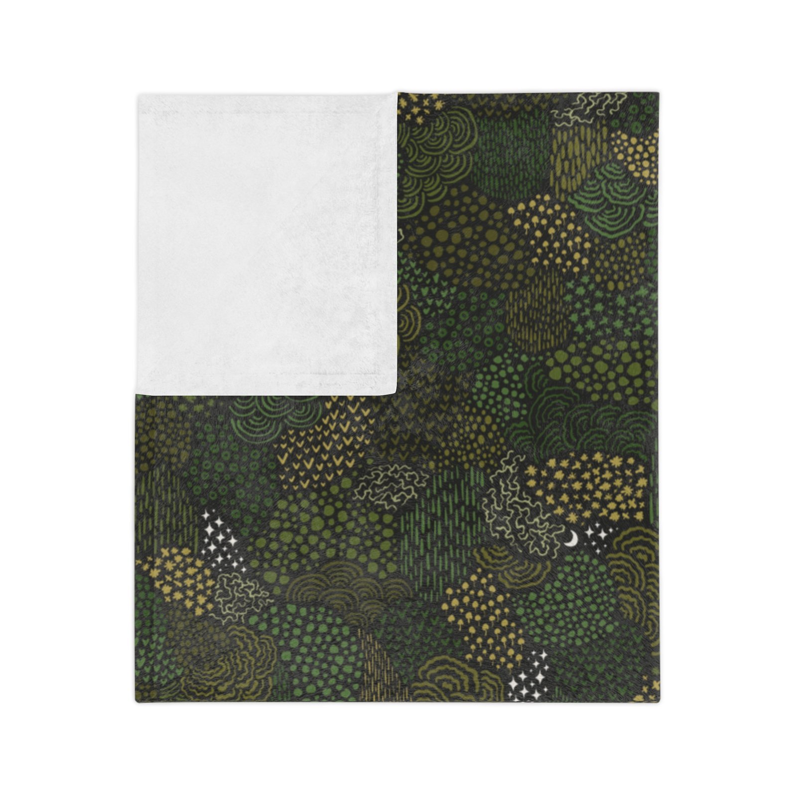 Moss Moon - Cottagecore Theme - Velveteen Microfiber Blanket - Image 13