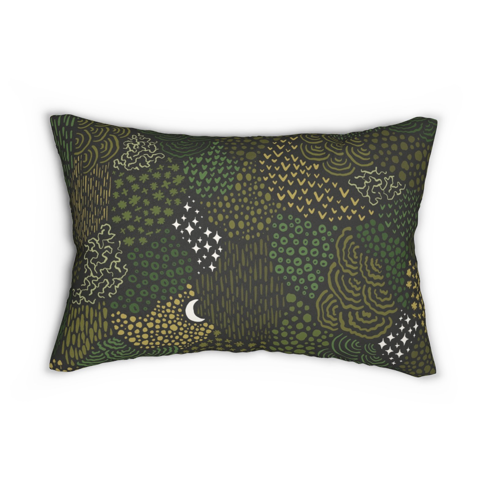 Moss Moon - Cottagecore Theme Spun Polyester Lumbar Pillow - Image 3