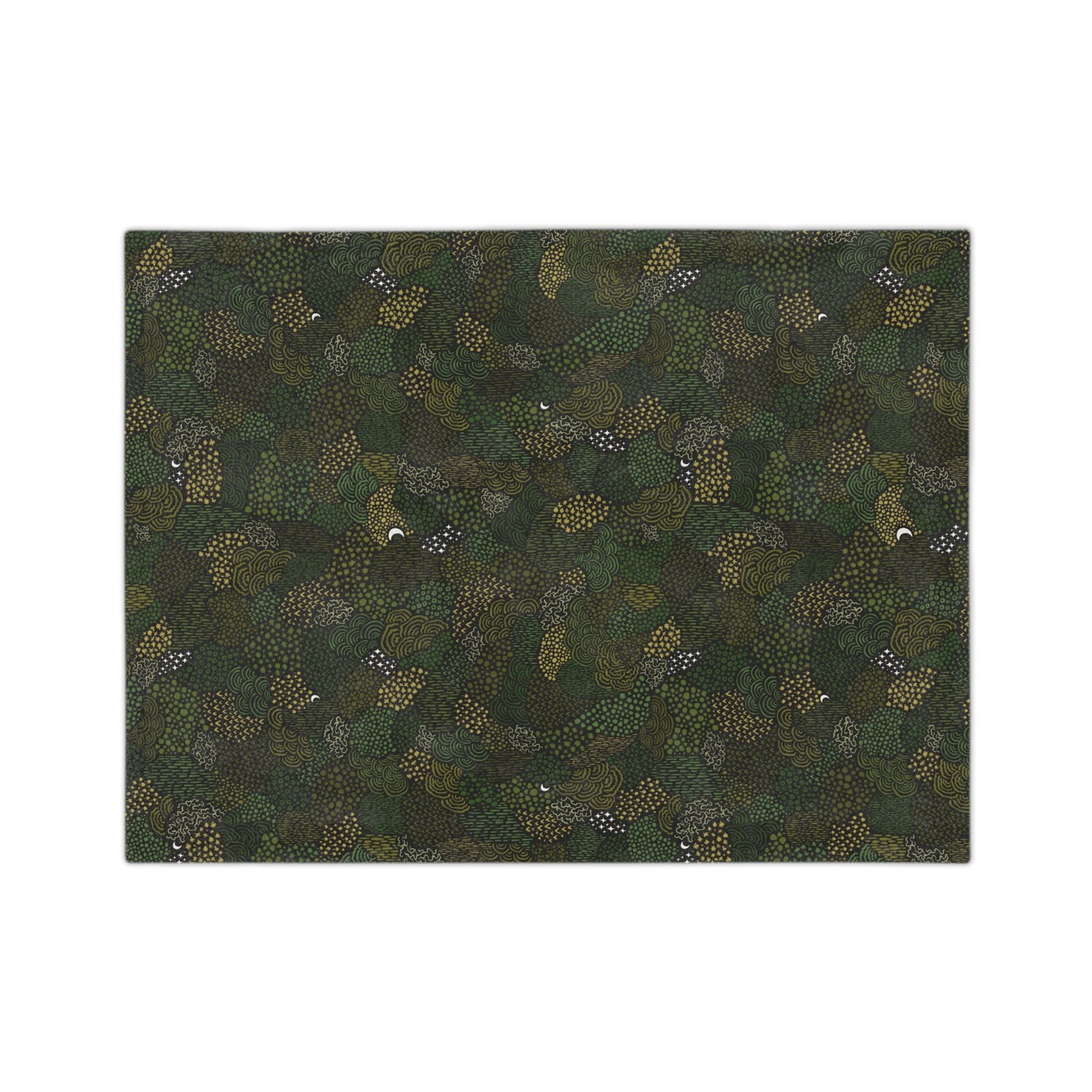 Moss Moon - Cottagecore Theme - Velveteen Microfiber Blanket - Image 8
