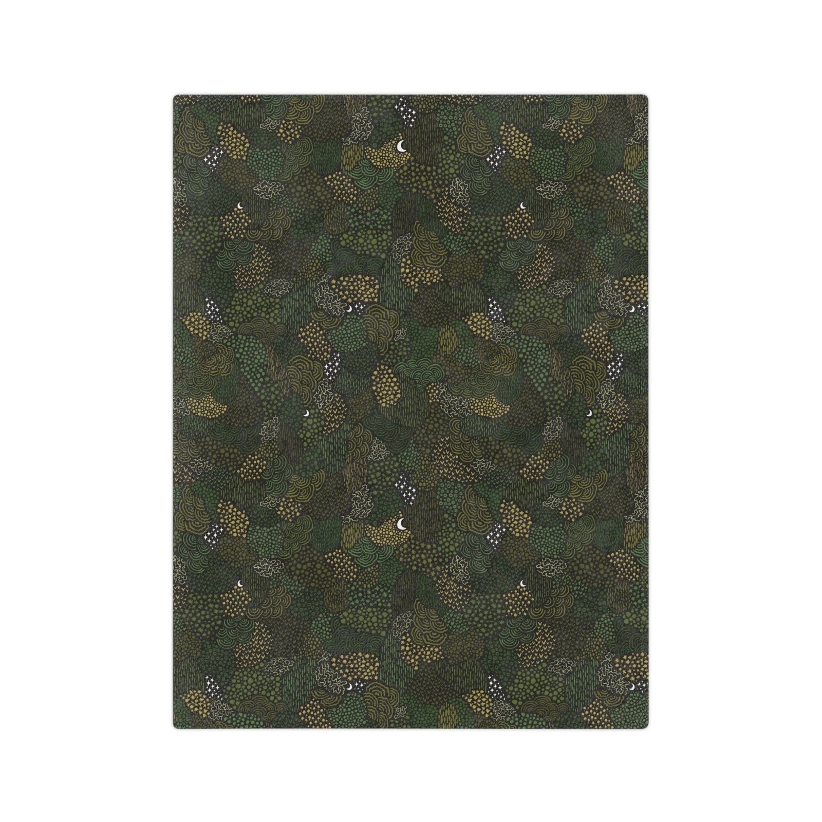 Moss Moon - Cottagecore Theme - Velveteen Microfiber Blanket - Image 2