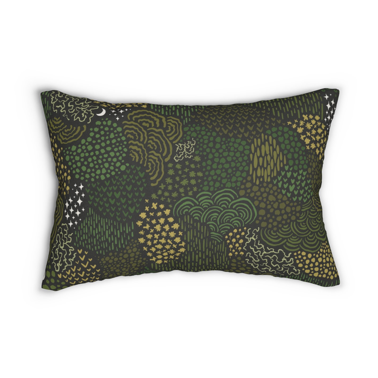 Moss Moon - Cottagecore Theme Spun Polyester Lumbar Pillow - Image 2