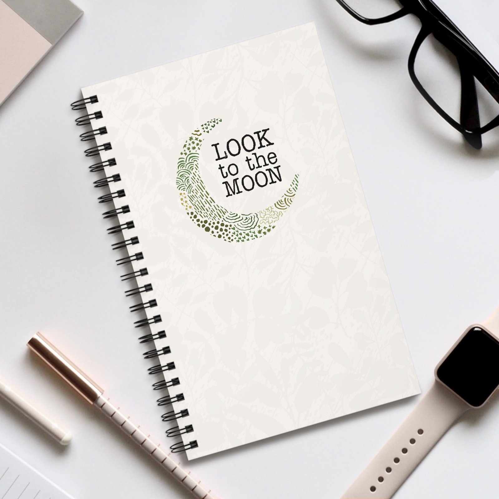 Look to the Moon - Cottagecore Inspired Spiral Journal (EU)