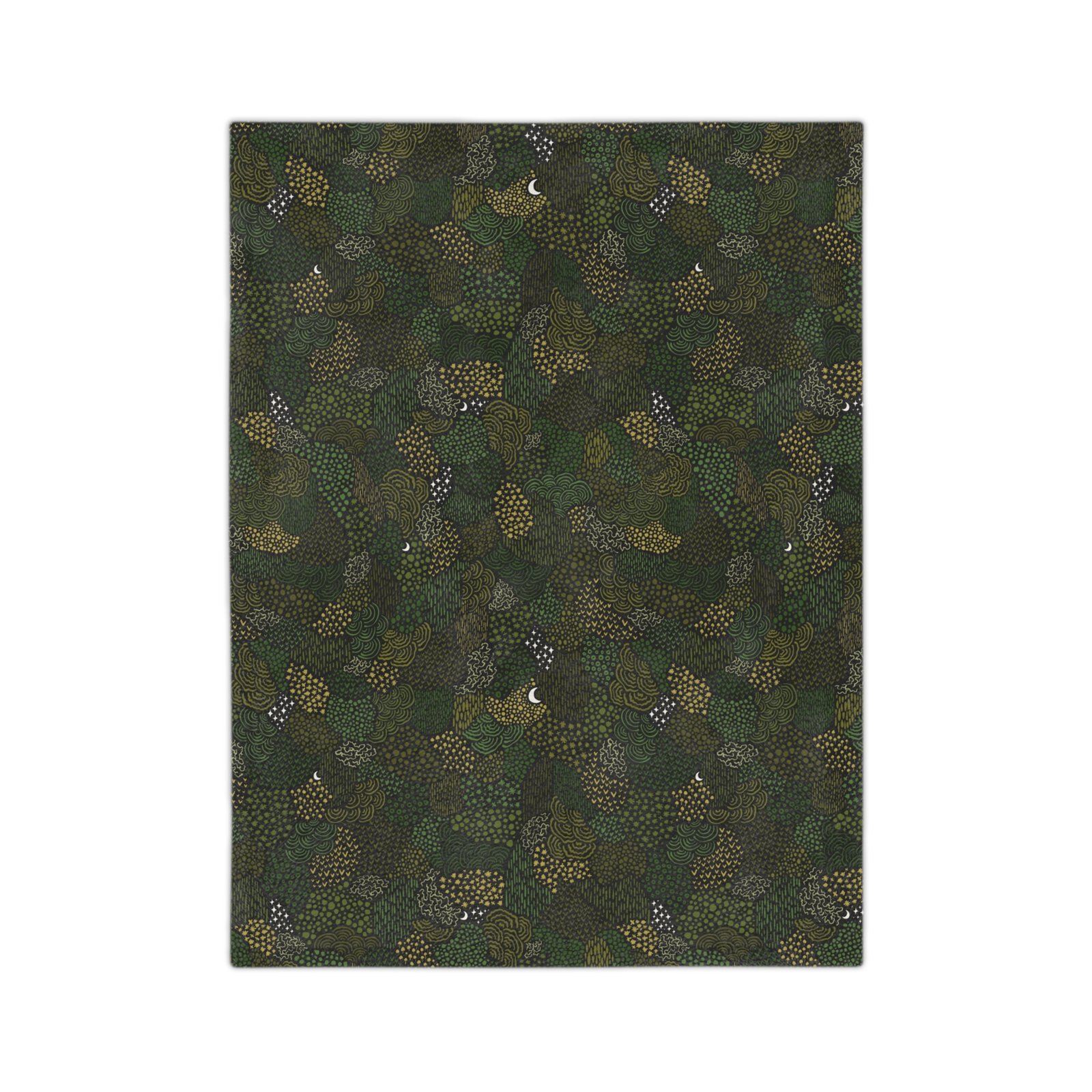 Moss Moon - Cottagecore Theme - Velveteen Microfiber Blanket - Image 7
